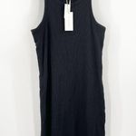 Z Supply Dress Size Medium NWT Delfa Rib Mini Black Ribbed Thick Stretch Basic Photo 2