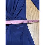 Ralph Lauren Lauren Long Sleeve Faux Wrap Round Neck Ruched Dress Size 6 Formal Photo 6