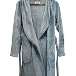 UGG Women's Hooded Short Robe Blue Green Small Pockets Comfort Warm Mom Photo 0