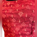 Un Deux Trois Vintage Red Metallic Gold Glitter Boho Hippie Eclectic Maxi Dress Size 10 Photo 1