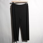 Womens Black Bamboo Capri Pants Boho Lounge Soft Asymmetric Flowy Hippie Neutral Size M Photo 1