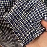 Vintage seersucker gingham bomber embroidered and embellished stars size 10 White Photo 8