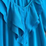 Rebecca Taylor 100% Silk Ruffle Front Mini Dress Long Sleeve Vacation Resortwear Photo 2