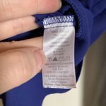 Naked Zebra 🌞 Sheer Royal Blue Full Zipper Back Long Sleeve Blouse. Photo 2