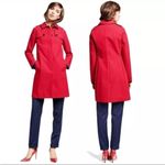 Brooks Brothers  Red Fleece 100% Cotton Trench Coat Red Size | 10 Photo 1