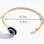 Bracelet Devils Eye Cuff Bangle Adjustable Blue Photo 4