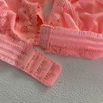 Aerie  Pink Lace Bralette Size Small Sheer Floral Stretch Bra Top Photo 6