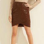 Guess Y2K Rosalba Faux-Leather Skirt Size Medium chocolate brown Photo 0