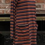 My Sassy Heart Orange and black striped midi dress with pockets / S / Excellent condition Photo 2