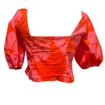 STAUD Papaya Floral Crop Top Size 10 Photo 6