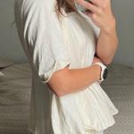 Free People NWOT  We The Free Pleated Drifter Peplum Tee top low back s Photo 2