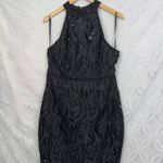 Bardot Isa Crochet Lace Cocktail Sheath Dress French Black Size L 10 NWT Photo 7