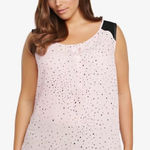 Torrid  faux leather shoulder, stars tank top Photo 0