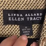 Ellen Tracy Linda Allard  • Tan and Black Silk Button Down Size 10 Photo 1