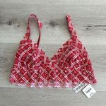 Anthropologie Hanky Panky Lace Bra & Lace Thong SET Red Motif M/All NWT IN PKG Photo 6