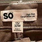 SO  Women's High Rise Wide Leg Cargo Jeans - Brown NWOT Photo 9