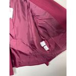 Kasper  Womens Petite Stretch Crepe Shawl-Collar Open-Front Burgundy Blazer 10P Photo 7