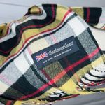 100% Cashmere Scarf Camel Tan Tartan Plaid Made in Scotland 70" x 12" NWOT Photo 5