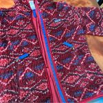 Patagonia Deep Pile Retro X Fleece Hooded Full zip lined jacket medium red blue Photo 8