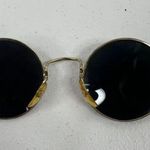 Vtg Mirrored Round Glasses Fashion 80’s John Lennon Punk Gradient Steampunk Gold Photo 4