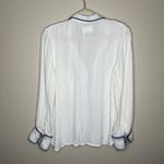 McGuire Denim McGuire Women's White Button-Down Shirt Size L Long Sleeve Contrast Piping Casua Photo 7