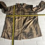 Ralph Lauren Lauren Shirt Womens 1X Snake Print Button Up 3/4 Sleeve 100% Cotton Photo 1