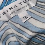 Trina Turk  Turquoise & White Zebra Print Razorback Stretchy Tank Top Small Photo 2