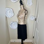 Esprit  Pleated School Girl Look Black & Metallic Thread Skirt Size 9/10 Photo 8