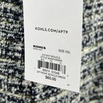 Apt. 9  Size XXL Blue White Sleeveless Boucle Knit Sweater Dress Photo 4