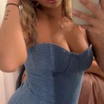 Jean rhinestone dress Blue Size M Photo 0