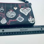 Brighton  Love Notes Wristlet Christmas Holiday Ornament Design Black Red & White Photo 7