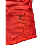 Franky B. NWT Low Rise Red/Pink Denim Jean Shorts Size 26 Cutoff Casual Summer Pink Photo 6