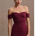 Dress the Population Bailey Off the Shoulder Body-Con Dress in Burgundy X-Small Photo 2