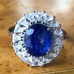 Natural Blue Kyanite Sterling Silver Cocktail Ring Discounted Size 8 Photo 7