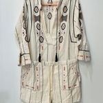 Free People NWT Romper Ivory Embroidered 3/4 Sleeve Plunged Neckline sz small Photo 0