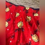 Aerie Red Holiday Lights Antlers Smiley® Flannel Skater Pajama Pants - size XL Photo 4