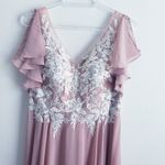 JJ's House  Bridesmaid Blush Lace Dress Photo 2