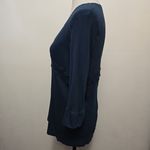 Illusion Y2K Blue Ribbed Knit Top Size 3X Clean Girl Retro Femme Photo 2
