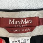 Max Mara  Studio Sz 12 Cotton Cropped Trousers Pants Black Pleated Front Italy Photo 8
