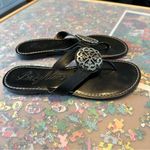 Brighton  Leather Sandals with Silver Buckle Accent Photo 6