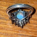 Vintage Sterling Silver Opal And Garnet Cluster Ring Womens Size 8 Photo 6
