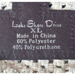 Vintage 90s Lake Shore Drive Brown Double Buckle Belt Cream Crochet Stretch Boho Size XL Photo 8