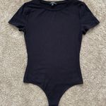 EXPRESS Black Ribbed Bodysuit Photo 0