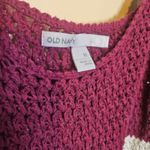 Old Navy  Size Extra Large XL Stripe Crochet Knit Tank Top Purple Blue White Photo 4