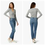 đź’•FAVORITE DAUGHTERđź’• Bodysuit Knit Cardigan Long Sleeve ~ Moth Gray XS NWT Photo 3