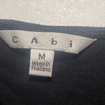 CAbi  Black Ruched Side Black Medium Sleeveless Blouse Photo 6