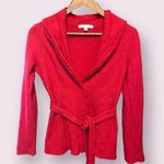 CAbi 100% Merino Wool Belted Sweater Jacket - size small Photo 0