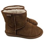 Minnetonka Brown Suede Sheepskin Lined Short Ankle Boots Women's Size 8M 85701 Photo 2