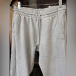 Aritzia TNA cozy fleece joggers boyfriend fit sweatpants ribbed logo high rise Gray Photo 4