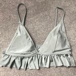 SheIn Silver Ruffle Bikini Top Photo 0